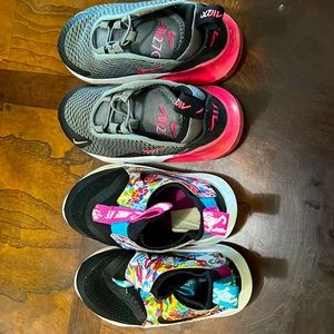 2 pair of Nike kids shoes. Size 8c